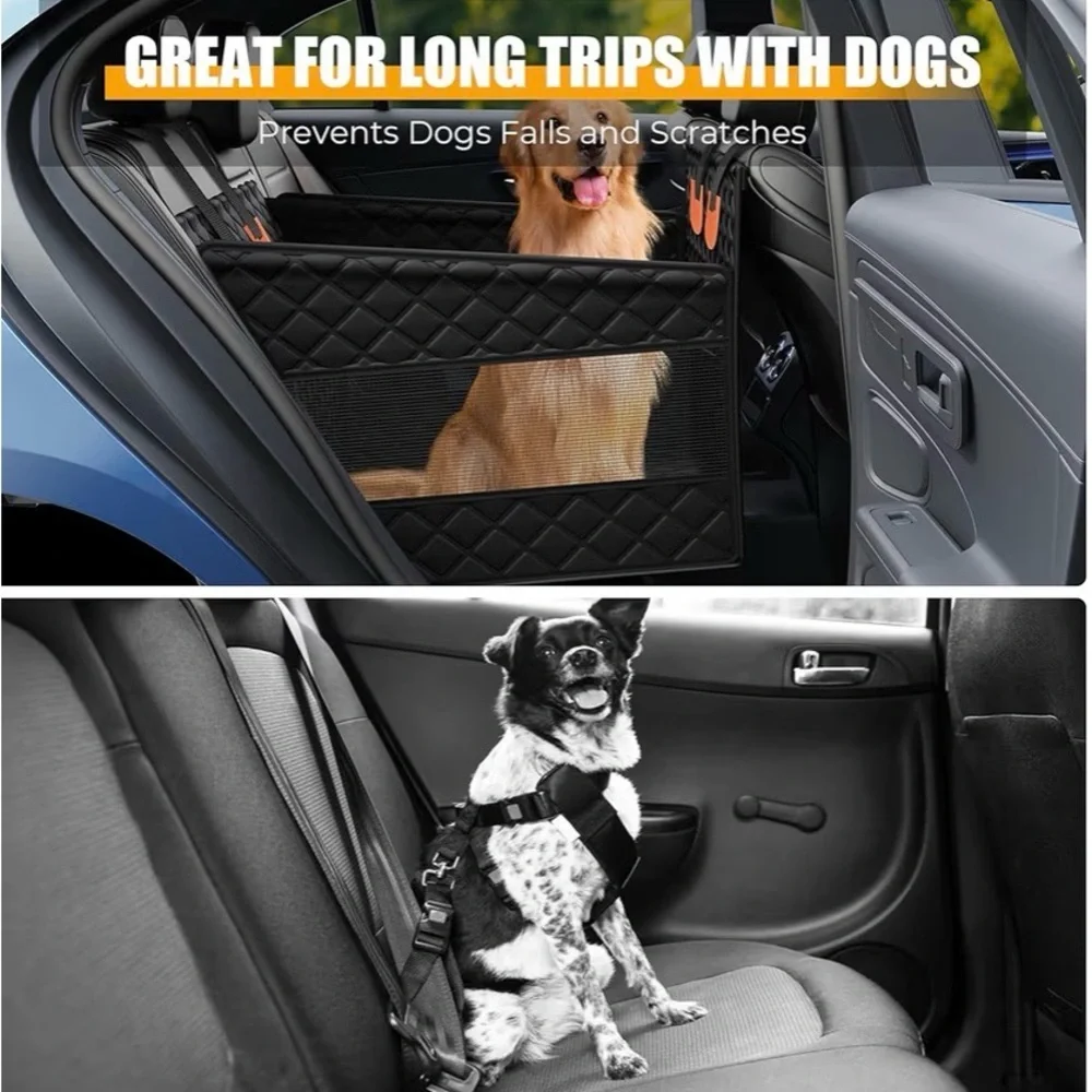 Foldable Puppy🐶Back Seat Extender w Hard Bottom for Dogs🐕Up to 50 lbs